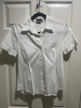 Theory White Button-Up Shirt